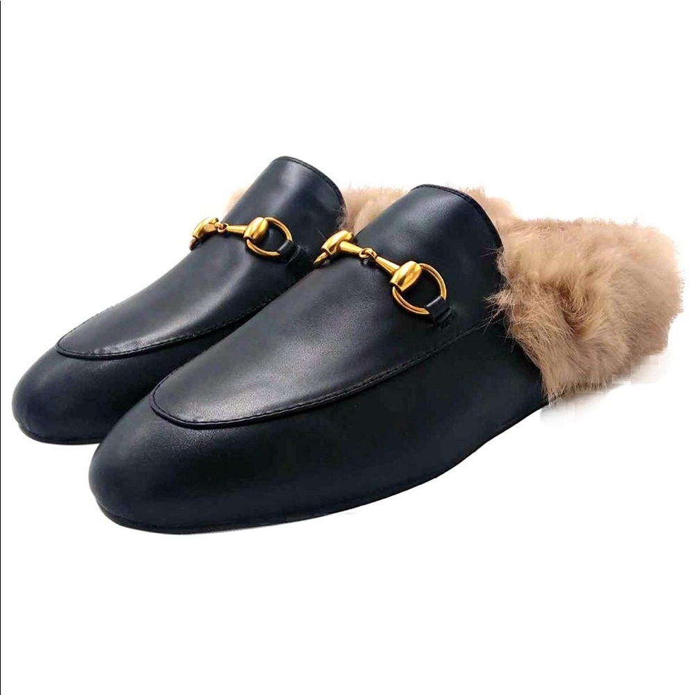 Black Princetown Slides